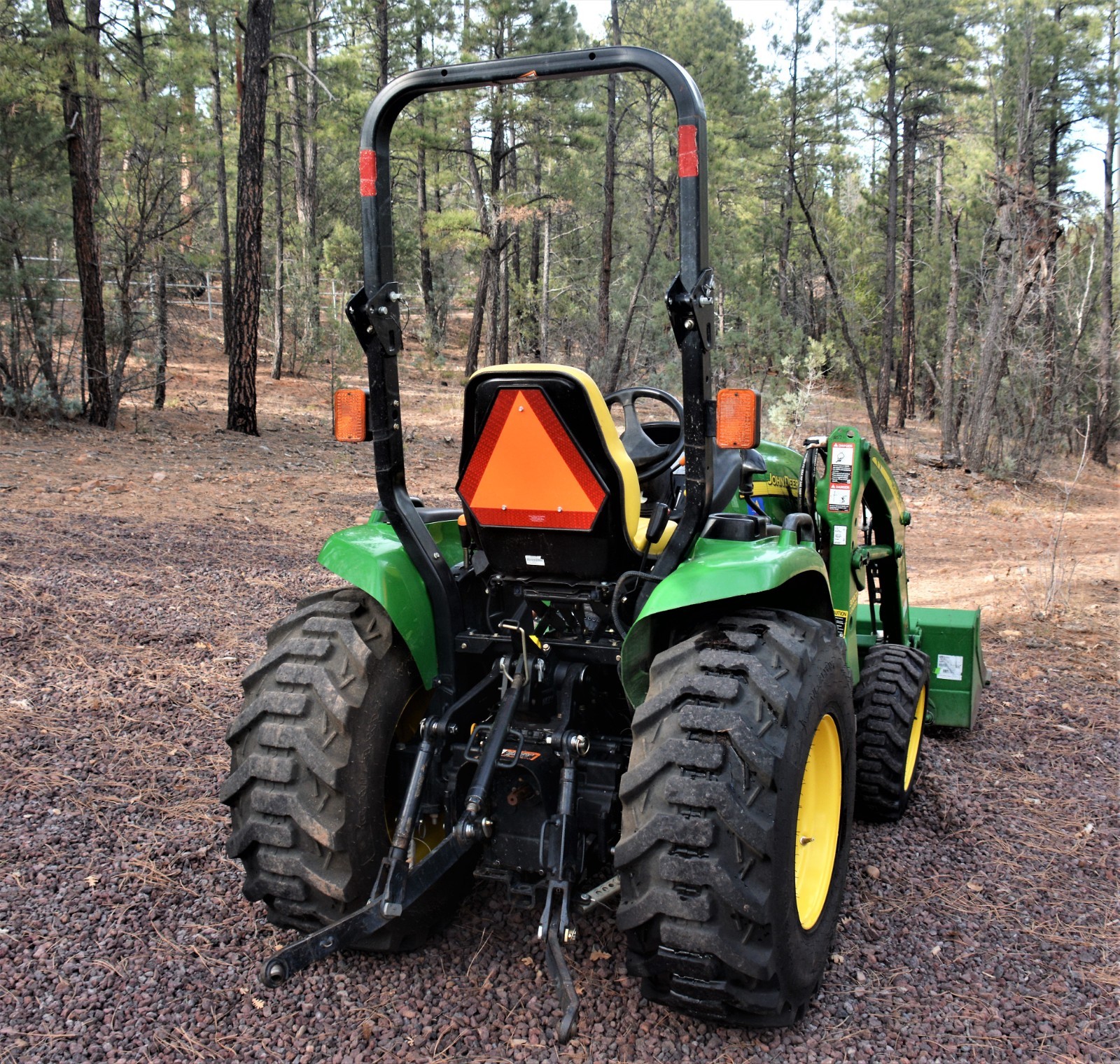 2012 John Deere 3320 4x4 Tractor with Loader Gannon Rock Rake 1182+ Hours