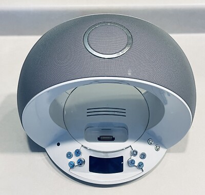 JBL on Time Audio Dock Alarm Clock AUX Radio & Apple iPod 30 Pin White USA