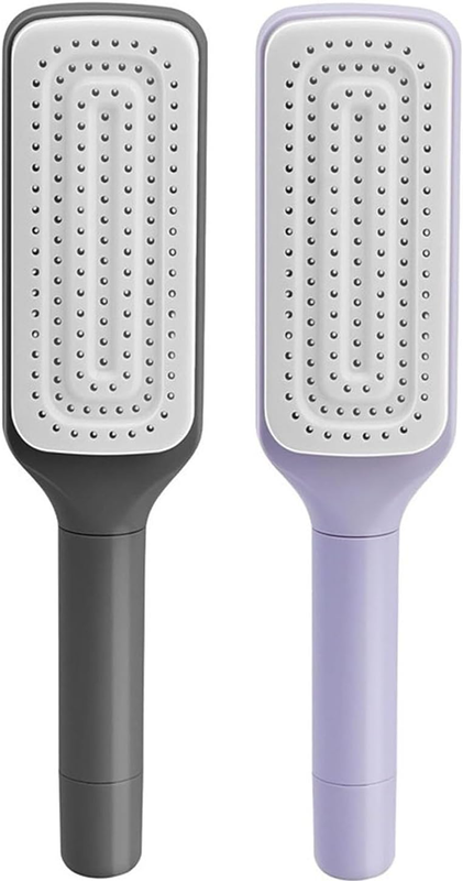 2Pcs Self Cleaning Master Hair Brushes,Master Self Cleaning Hair Brush,Brush Mas
