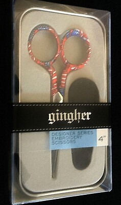 GINGHER DESIGNER SERIES LIMITED EDITION 4'' EMBROIDERY SCISSORS  NIB 