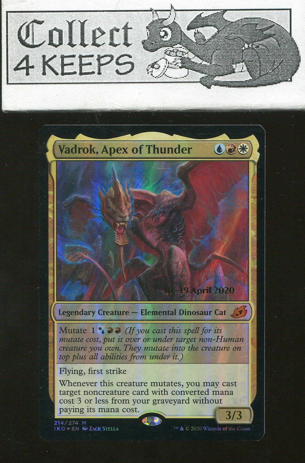 MTG Vadrok Apex of Thunder Prerelease Foil Stamped Ikoria