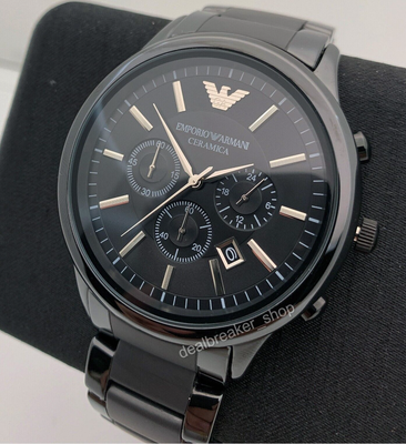 Emporio Armani AR1451 Ceramica All Black Chronograph 47mm Men s