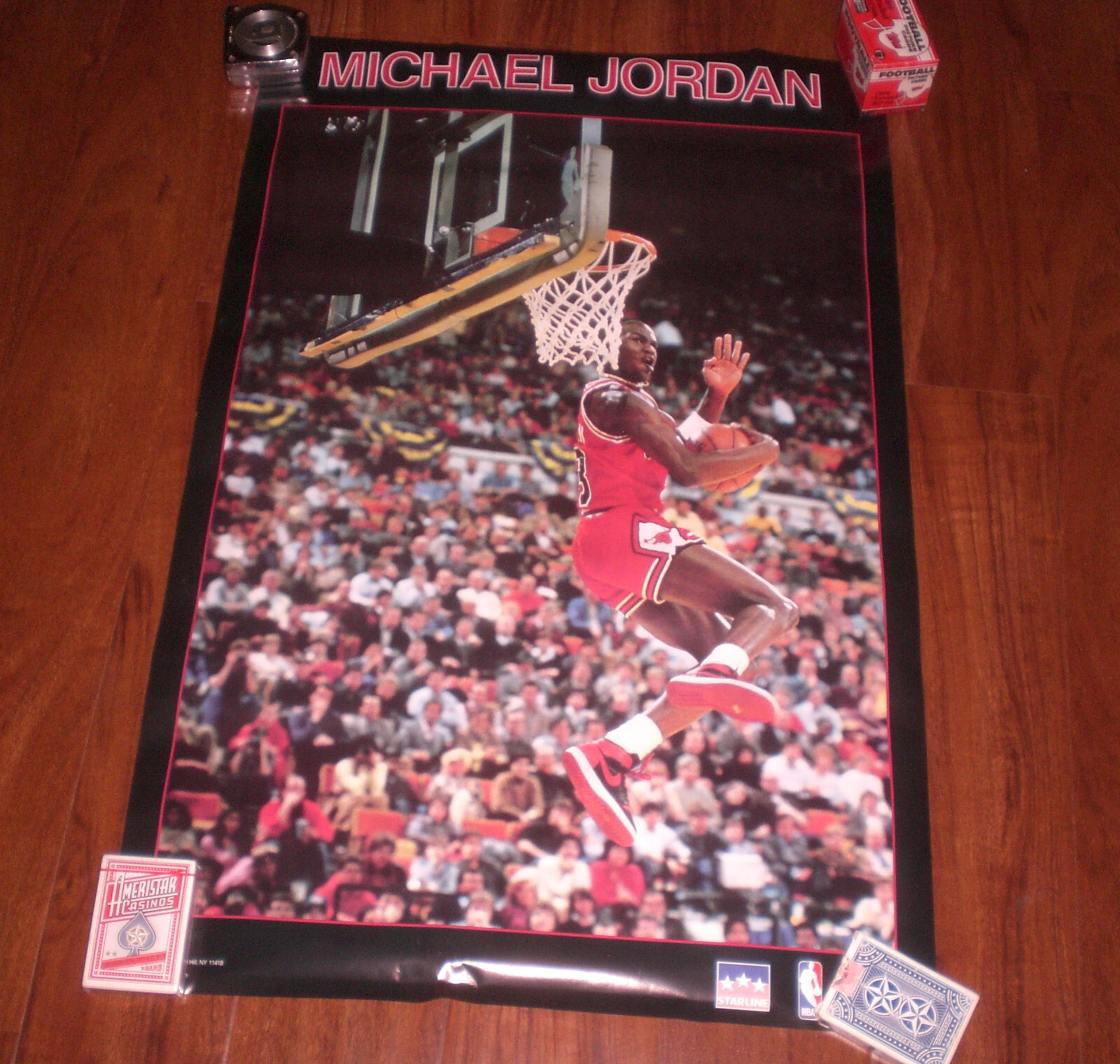 STARLINE★90&#39;sVINTAGE★マイケルジョーダン★ポスター★USA製 VINTAGE 1990 STARLINE NBA CHICAGO BULLS MICHAEL JORDAN DUNK
