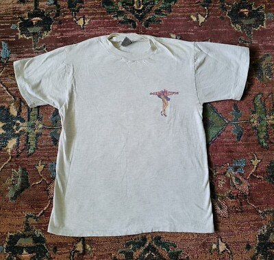  VTG OCEAN PACIFIC OP WIND TUNNEL TESTED STOCKING LEGS  T-SHIRT SURF BEACH M