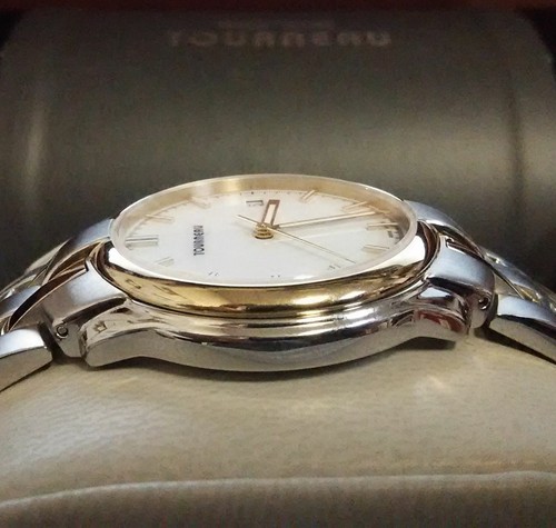 Pre-owned Tourneau A9516wht Men's Two Tone Bracelet Watch