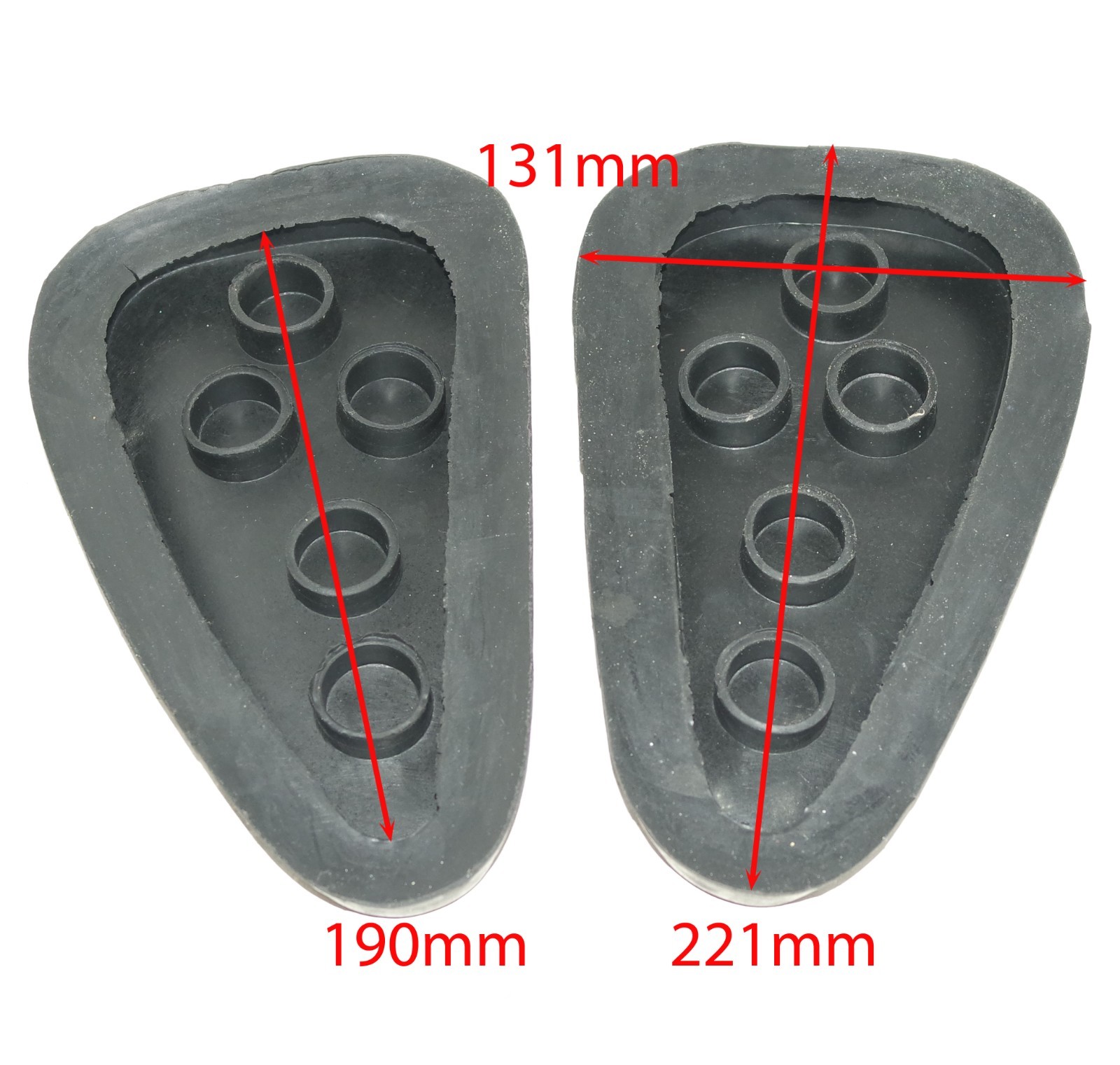 Velocette Gas Petrol Fuel Tank Knee Pads Grip Rubber Up to 1940 Models 
