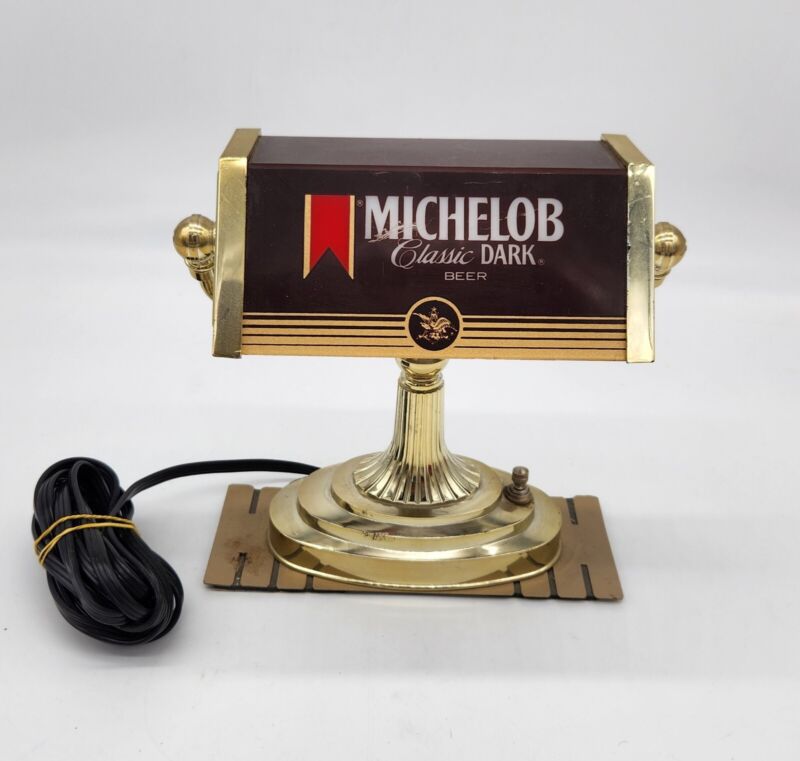 Michelob Classic Beer Desk Lamp Light Pastic Beer Advertisement Store Display 