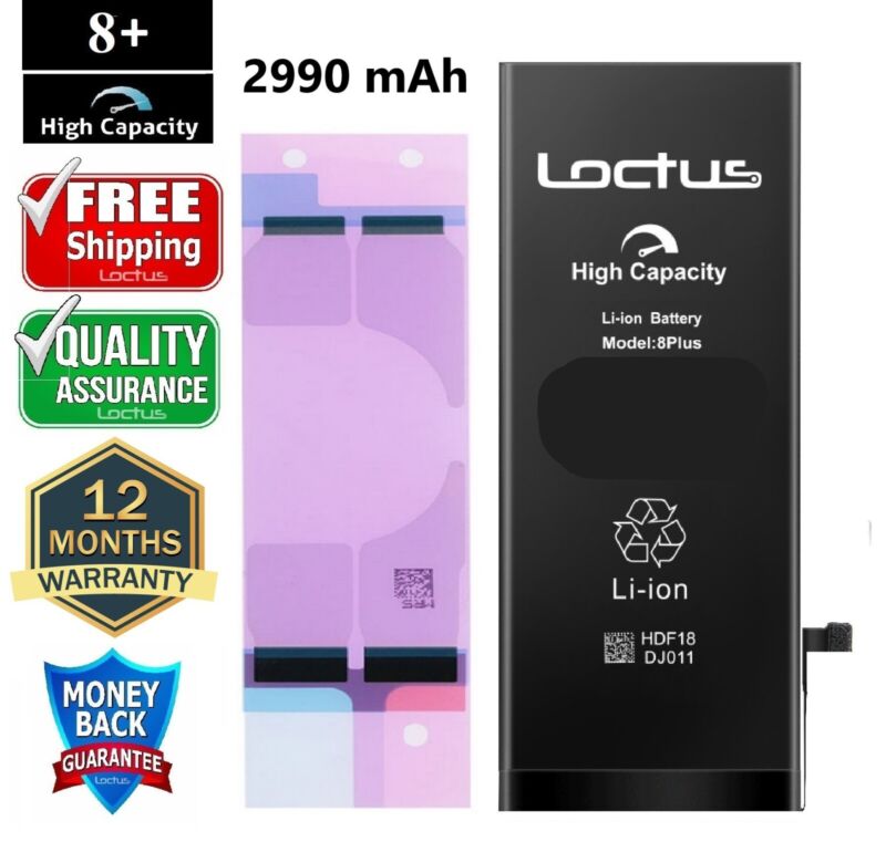 Iphone 8 Plus 2990mah High Capacity Replacement Battery A1864 A1897 A1898 Loctus