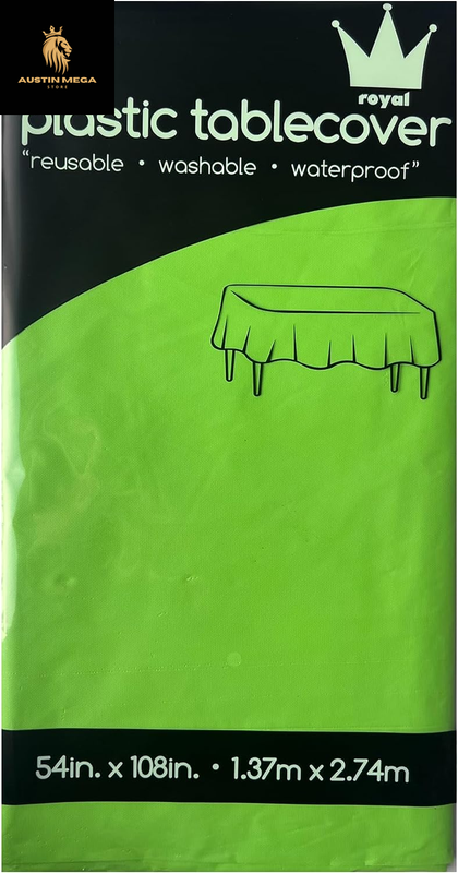 3 Pack White, Rectangle Disposable Plastic Tablecloth for Picnic, Birthday, BBQ,