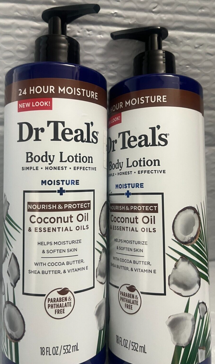 Dr TEAL'S BODY LOTION 24 HOUR MOISTURE COCONUT OIL&ESSENTIAL