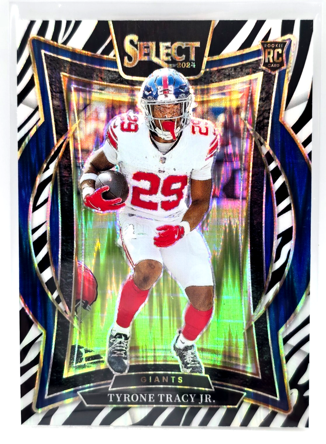 2024 Panini Select Tyrone Tracy Jr. # 61 RC Zebra Prizm