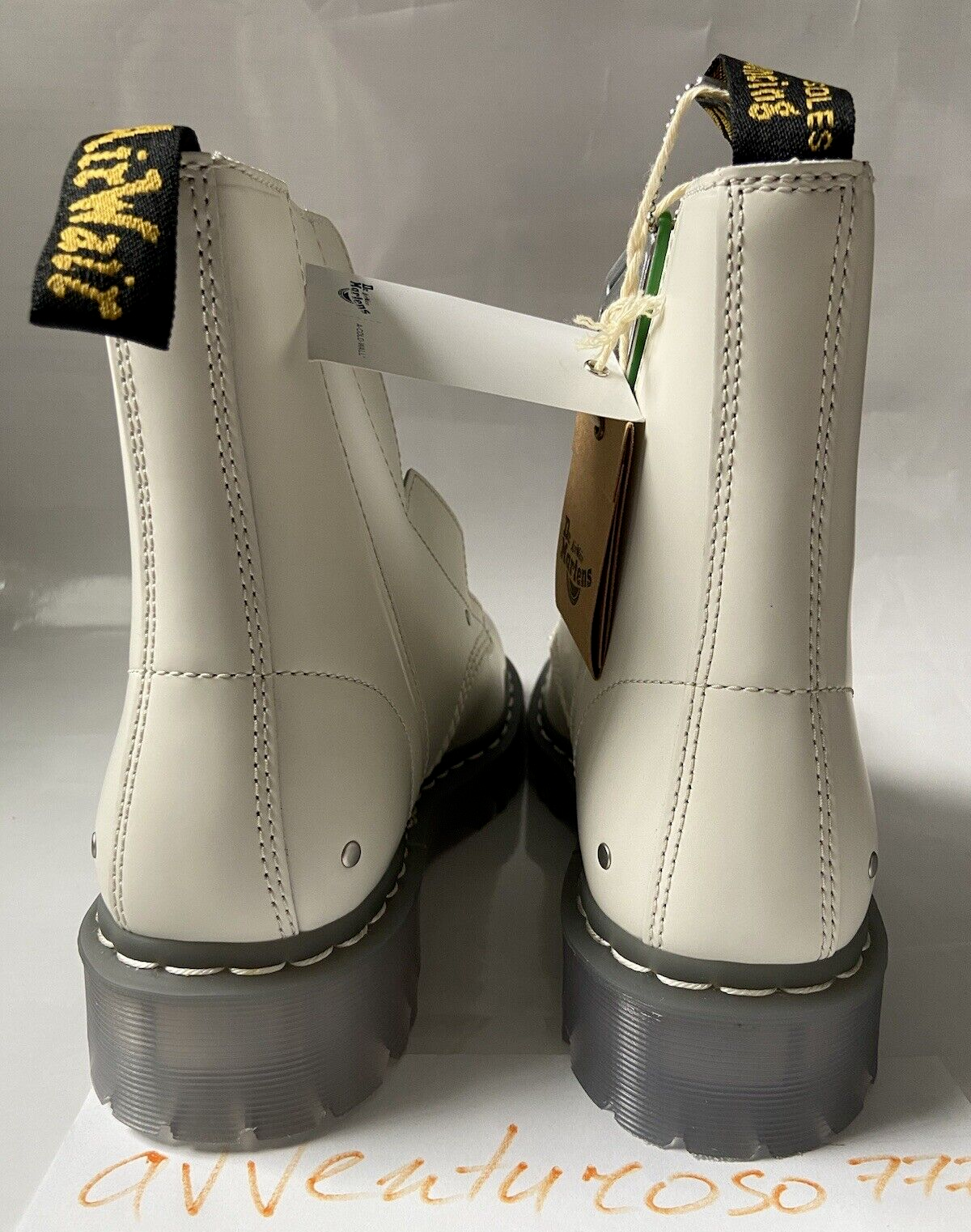 Pre-owned Dr. Martens' A Cold Wall X Dr. Martens 1460 Pascal Bex Acw Leather Boots Us M 8/w 9 In White