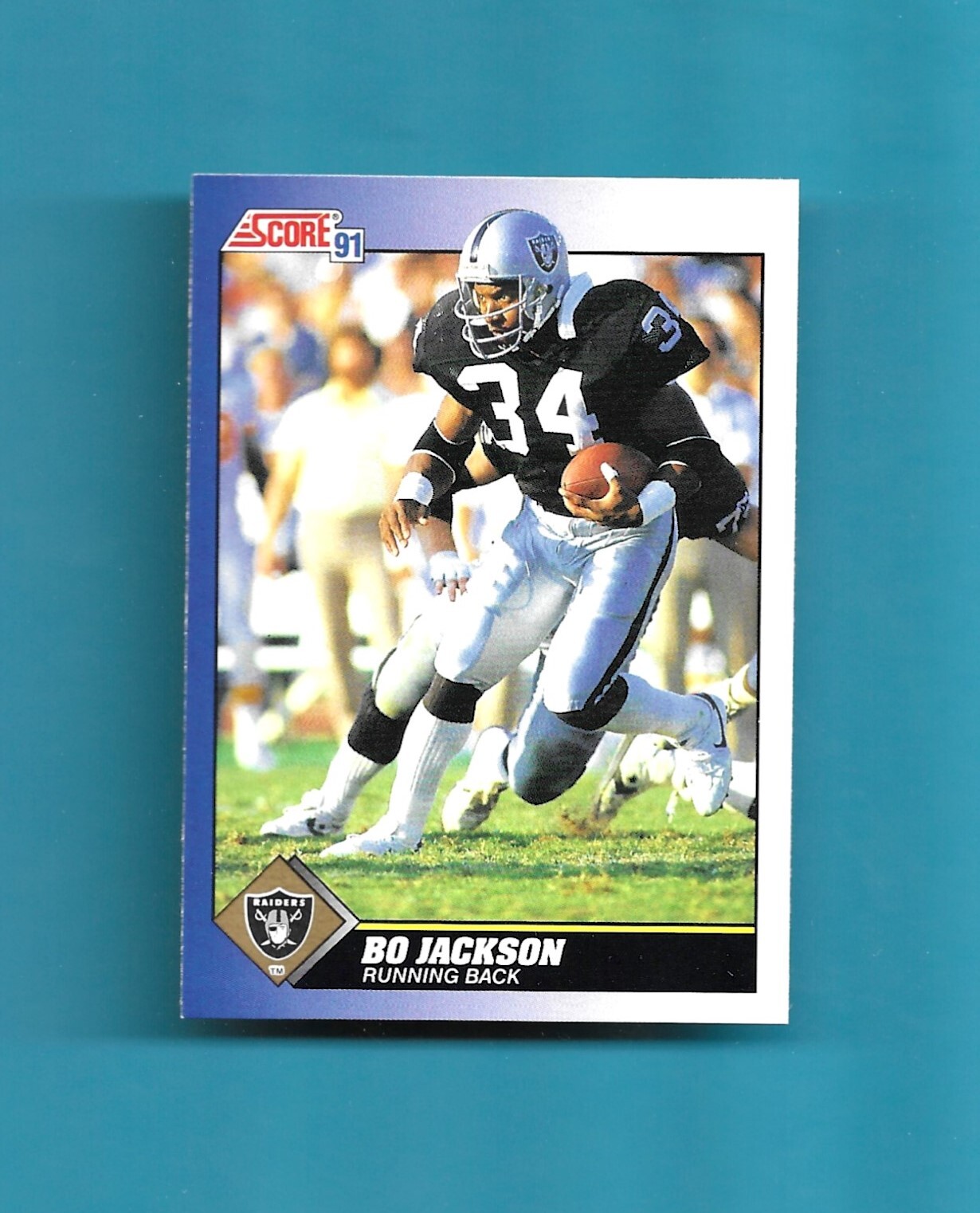 1991 Score Football Card # 100 BO JACKSON OAKLAND RAIDERS 1991 Score Football Card # 100 BO JACKSON OAKLAND RAIDERS