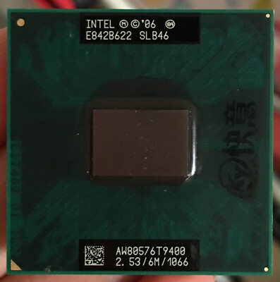 Intel Core 2 Duo T9400 SLB46 2.53GHz 6MB 1066MHz Dual-Core Laptop CPU Processor