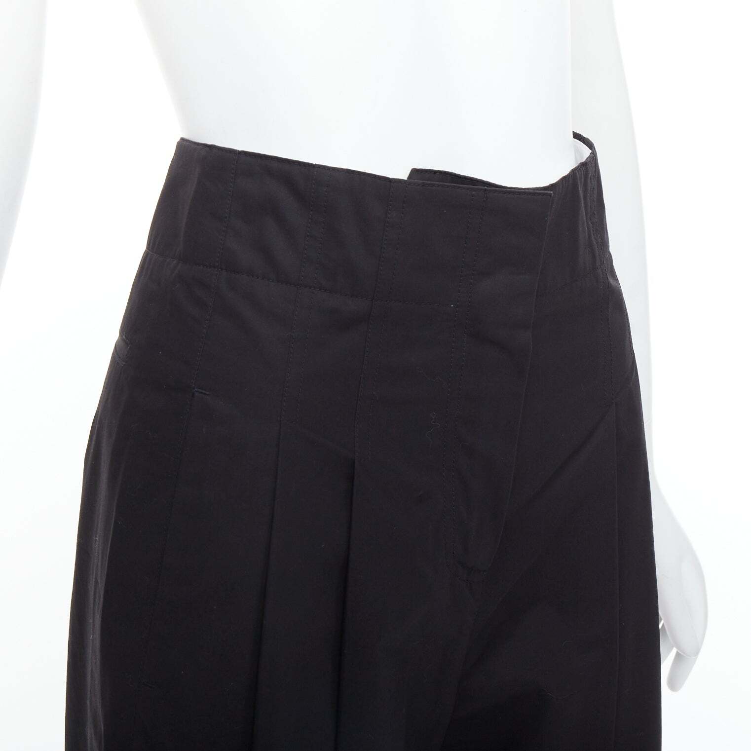 OLD CELINE Phoebe Philo black cotton high waisted wide pants OLD CELINE Phoebe Philo black cotton high waisted wide pants