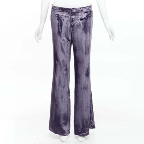 GUCCI Tom Ford Vintage purple velvet low waist flared pants IT40 S | eBay GUCCI Tom Ford Vintage purple velvet low waist flared pants IT40 S | eBay