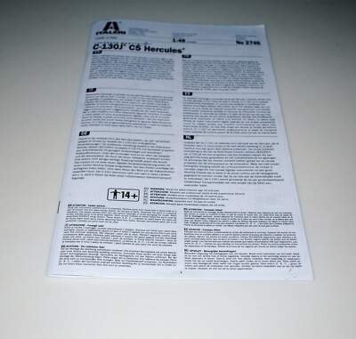 ITALERI C-130J C5 HERCULES 2746  PARTS  INSTRUCTION BOOKLET 1/48