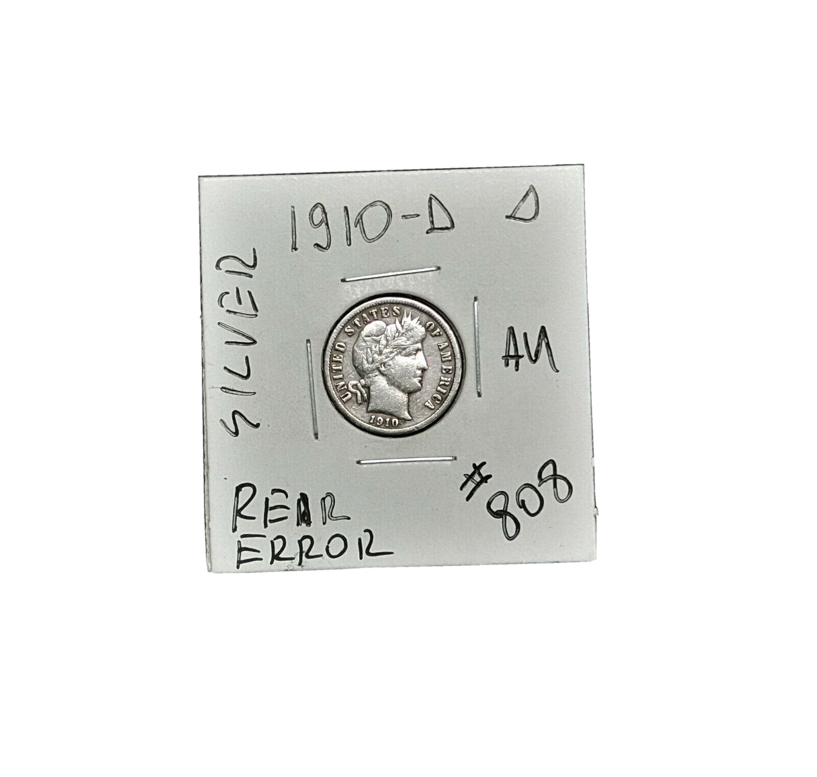 1910-D US Barber Liberty Silver Rare Dime Coin Collection