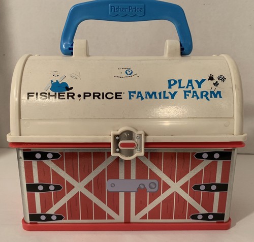 Fisher Price Play n Go Family Farm Lunchbox Farmer Cow Sheep Tractor Fence