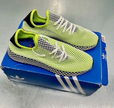 Adidas Deerupt Runner Turbo Green Athletic Running Shoes Sneakers Mens Size 12