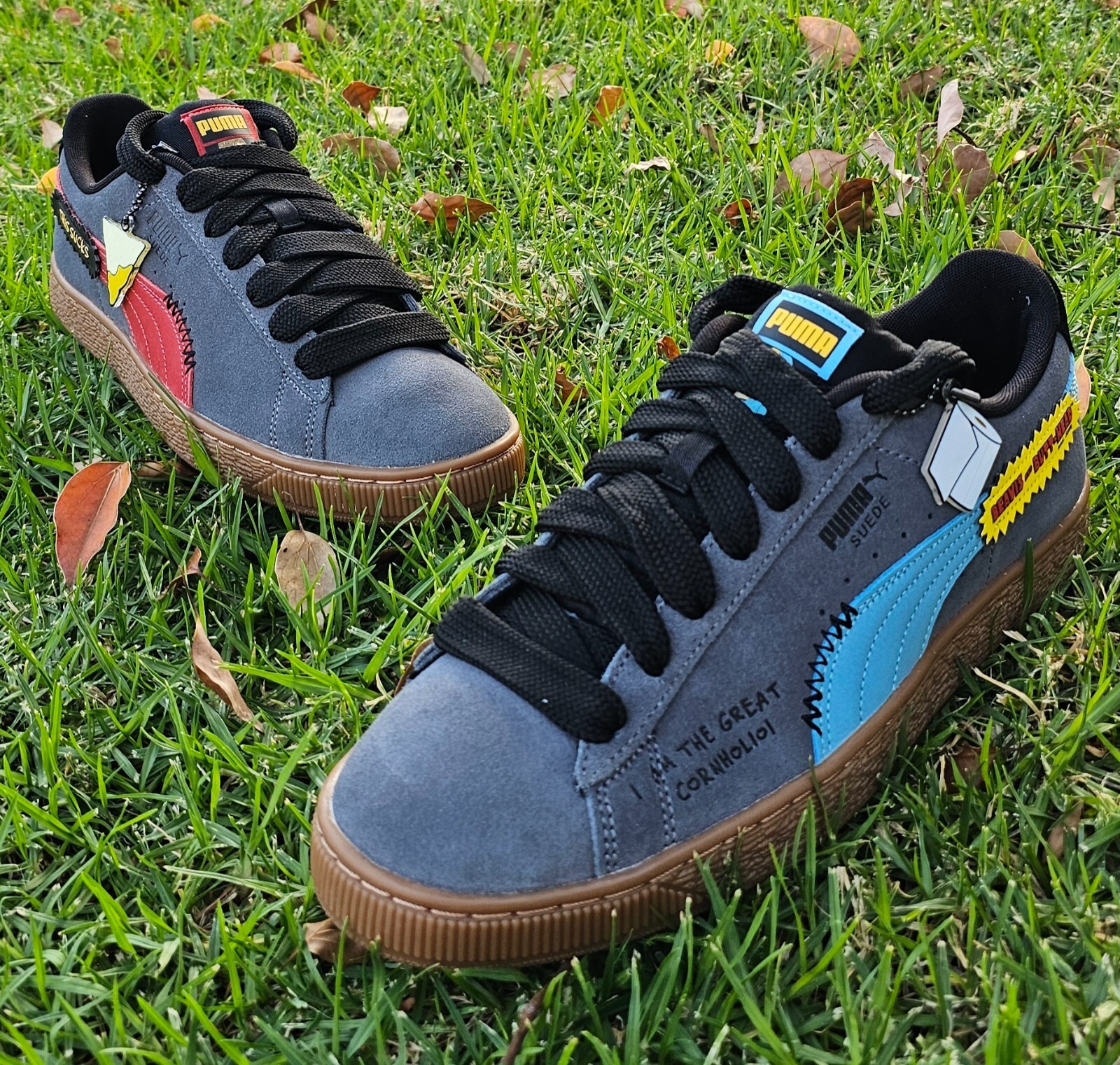 Pre-owned Puma Suede Beavis & Butthead Lifestyle Sneaker Gray Rare