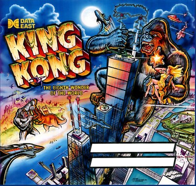 Data East Prototype Awesome Artwork KING KONG Pinball Data East Prototype Awesome Artwork KING KONG Pinball