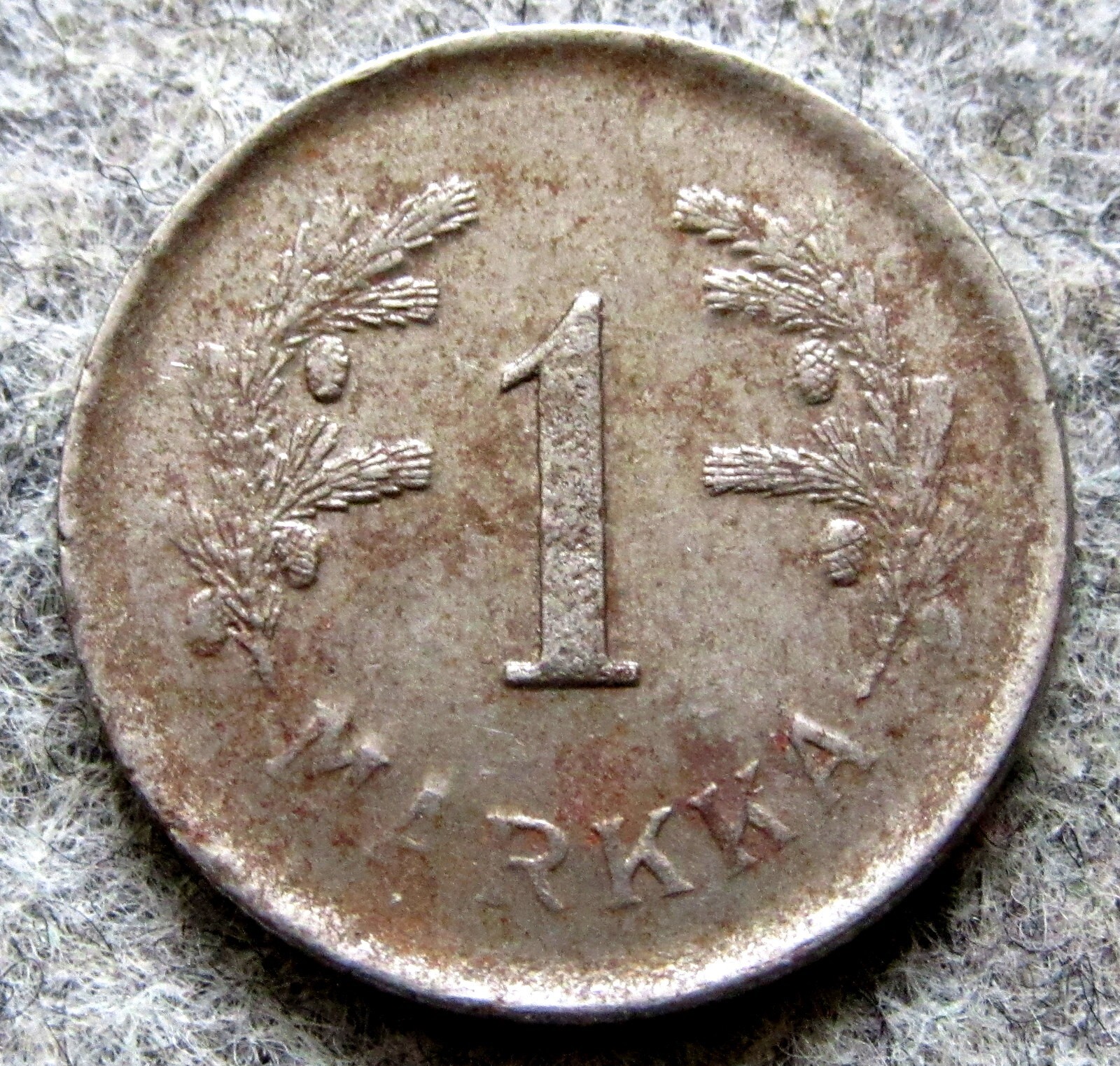 FINLAND 1949 S 1 MARKKA, IRON - 1 coin - FINLAND 1949 S 1