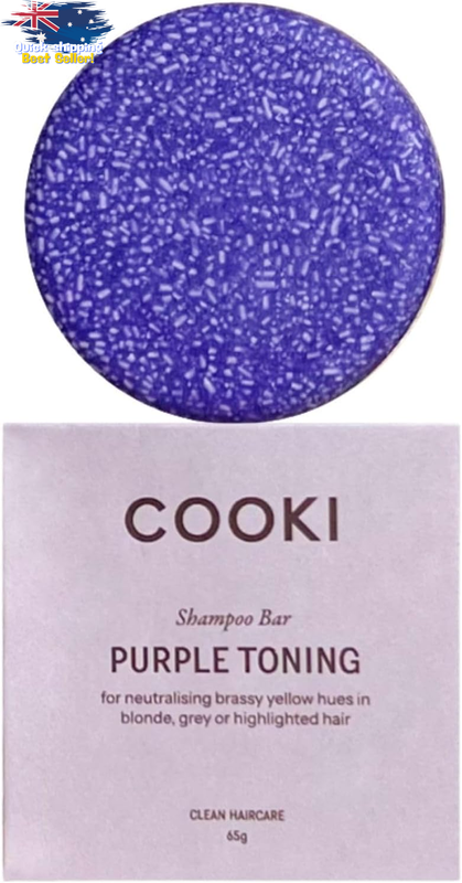 Blonde Grey Hair Purple Shampoo Bar - Vegan, Yellow Neutralizing, 65g