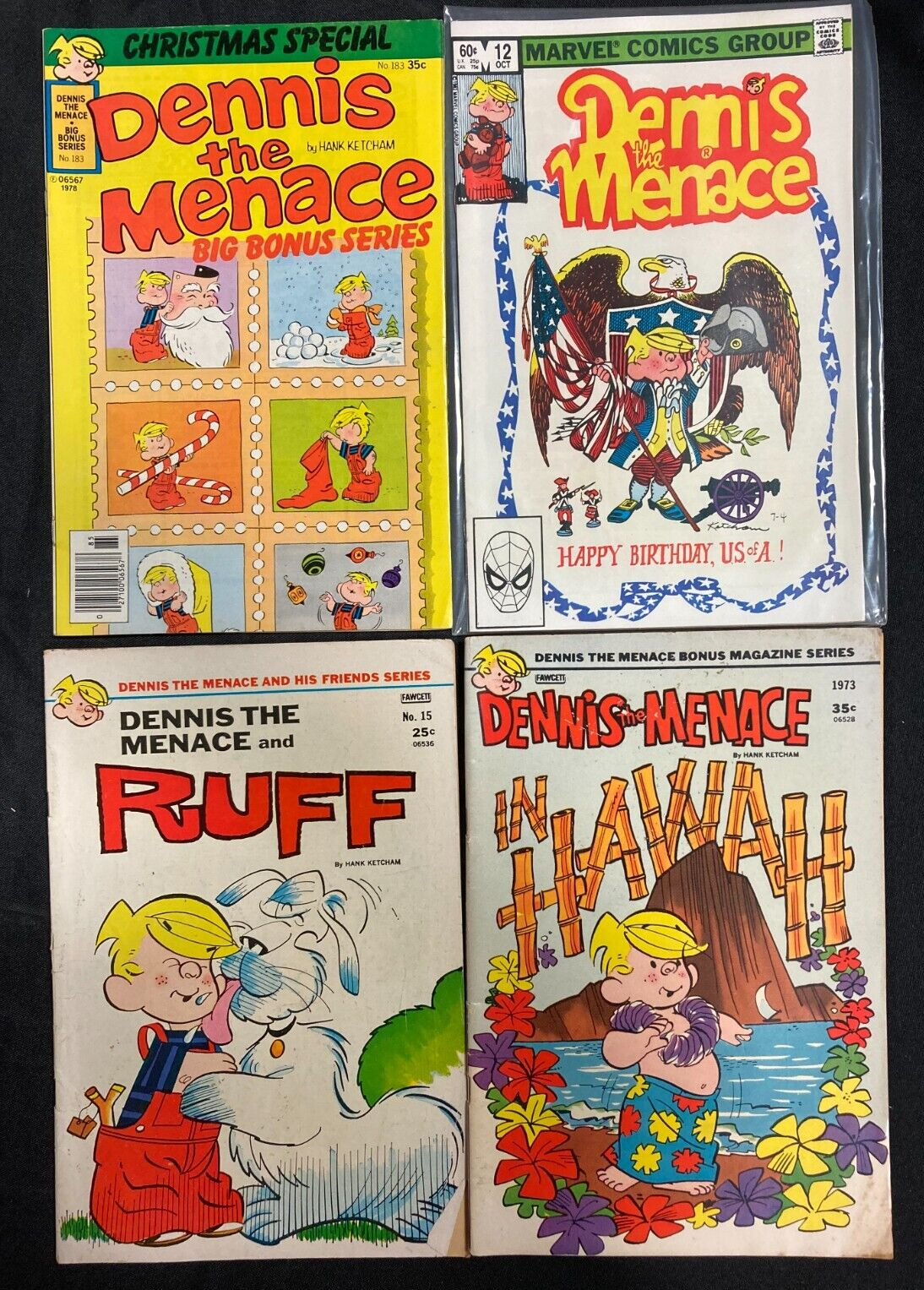1960s/70s Dennis The Menace Comic Book lot #12 (4) mostly ex