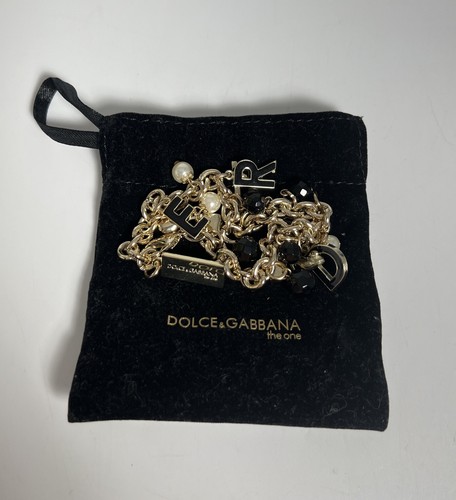 アクセサリー DOLCE&GABBANA Perfume Gold bracelet Gold Tone Dolce and Gabbana The One Desire Perfume Charm