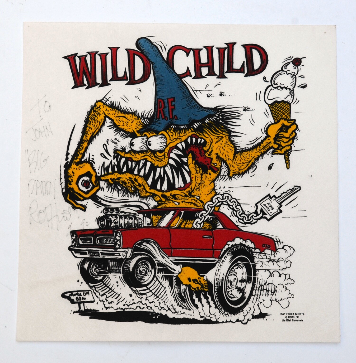 【希少・レア】The Art of Ed \"Big Daddy\" Roth Ed Big Daddy Roth Sinker Toy RAT FINK Signed SILKSCREEN