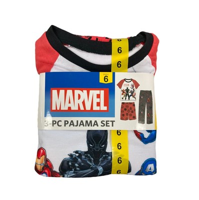 

Пижамный комплект для сна из 3 предметов с персонажем супергероя Marvel для мальчика