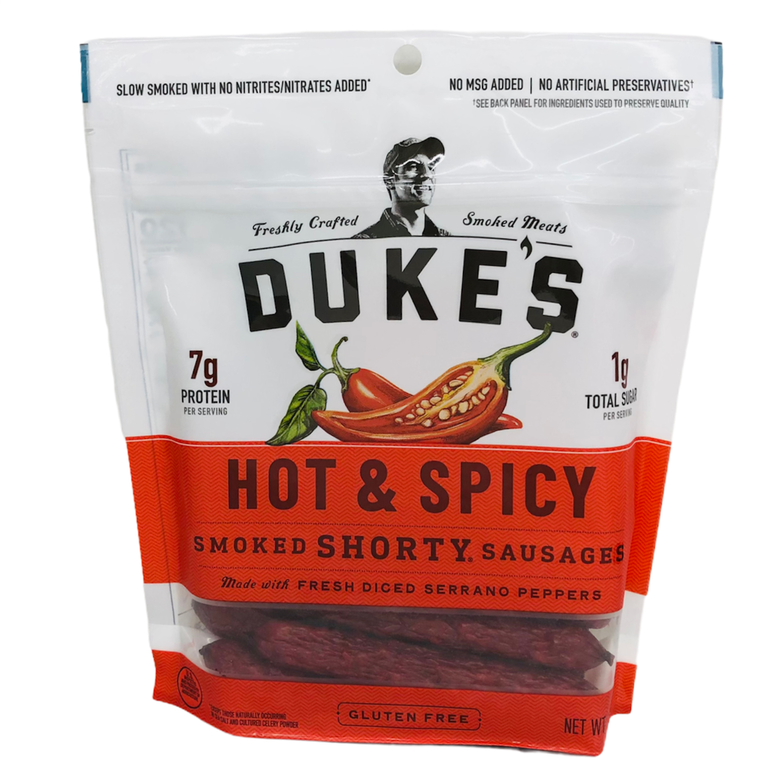 Duke's Hot & Spicy Smoked Shorty Sausages 5 oz Dukes