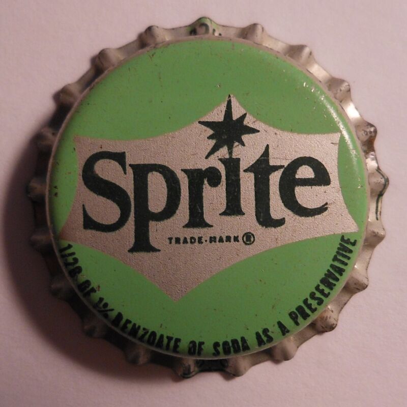 Vintage Sprite .cork..unused..Soda Bottle Cap #1 Minty