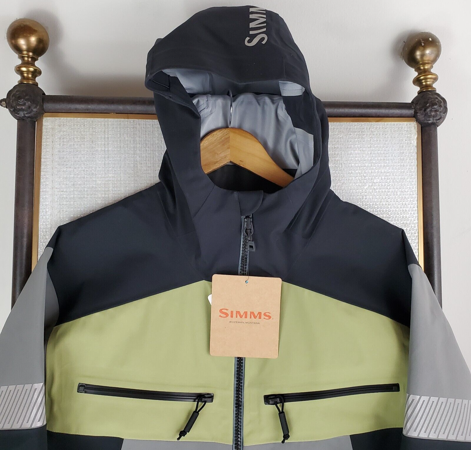Pre-owned Simms $449 Mens Size Xl 30k Waterproof Cx Hooded Jacket Coat Shell Gray