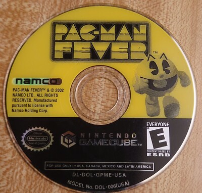 VINTAGE NINTENDO GAMECUBE PACMAN FEVER DISC ONLY NR TESTED WORKING 2002 PAC MAN