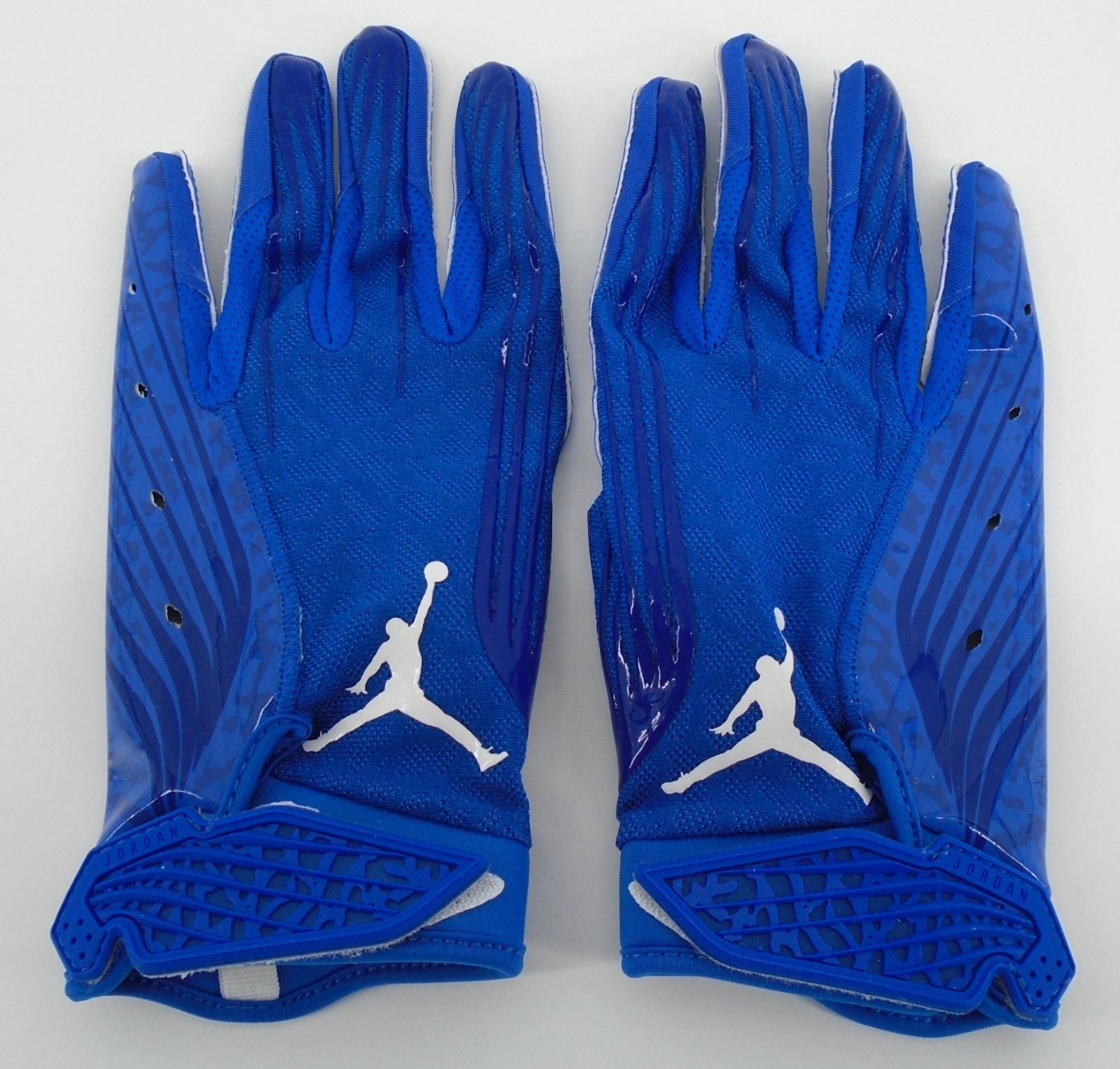 Nike Jordan Fly Football Gloves Men's Large Game Royal/White