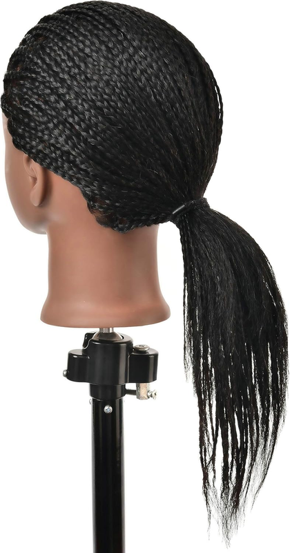 RIHANNAHAIR 100% Real Human Hair Mannequin Head with Stand Manikin Cosmetology D