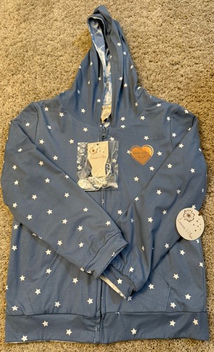 EMMA & ELSA Girls Blue REVERSIBLE Full Zip Jacket 14 Big Kid