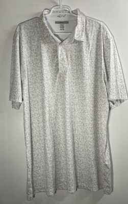 Men's Greg Norman ML75 Dry Cooling Moisture Wicking Golf Polo White 2XL