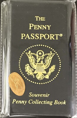 Penny Passport Souvenir Elongated Penny Album Folder + Gift 1 Coin Free Shipping