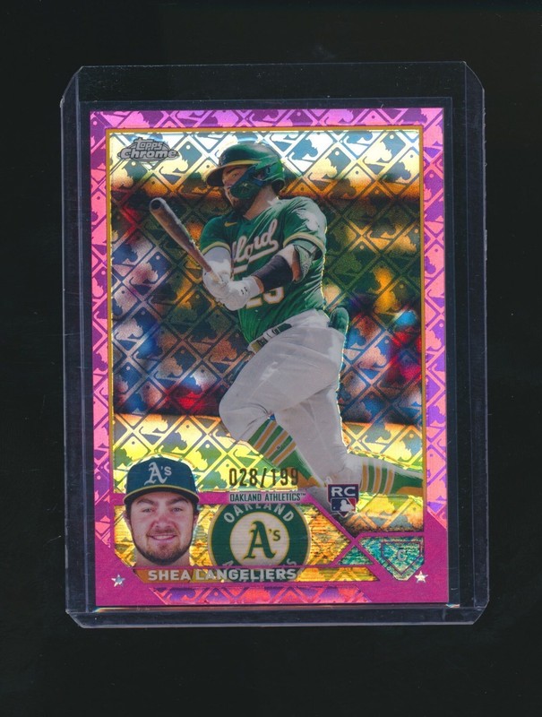 SHEA LANGELIERS 2023 TOPPS CHROME LOGOFRACTOR PINK RC