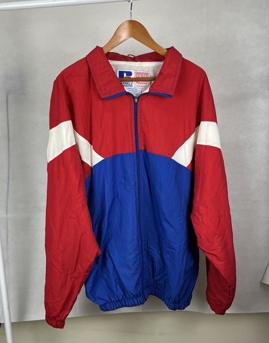 美品　russell athletic blue blue コーチジャケットxl a285953a83de234840039b3f150097