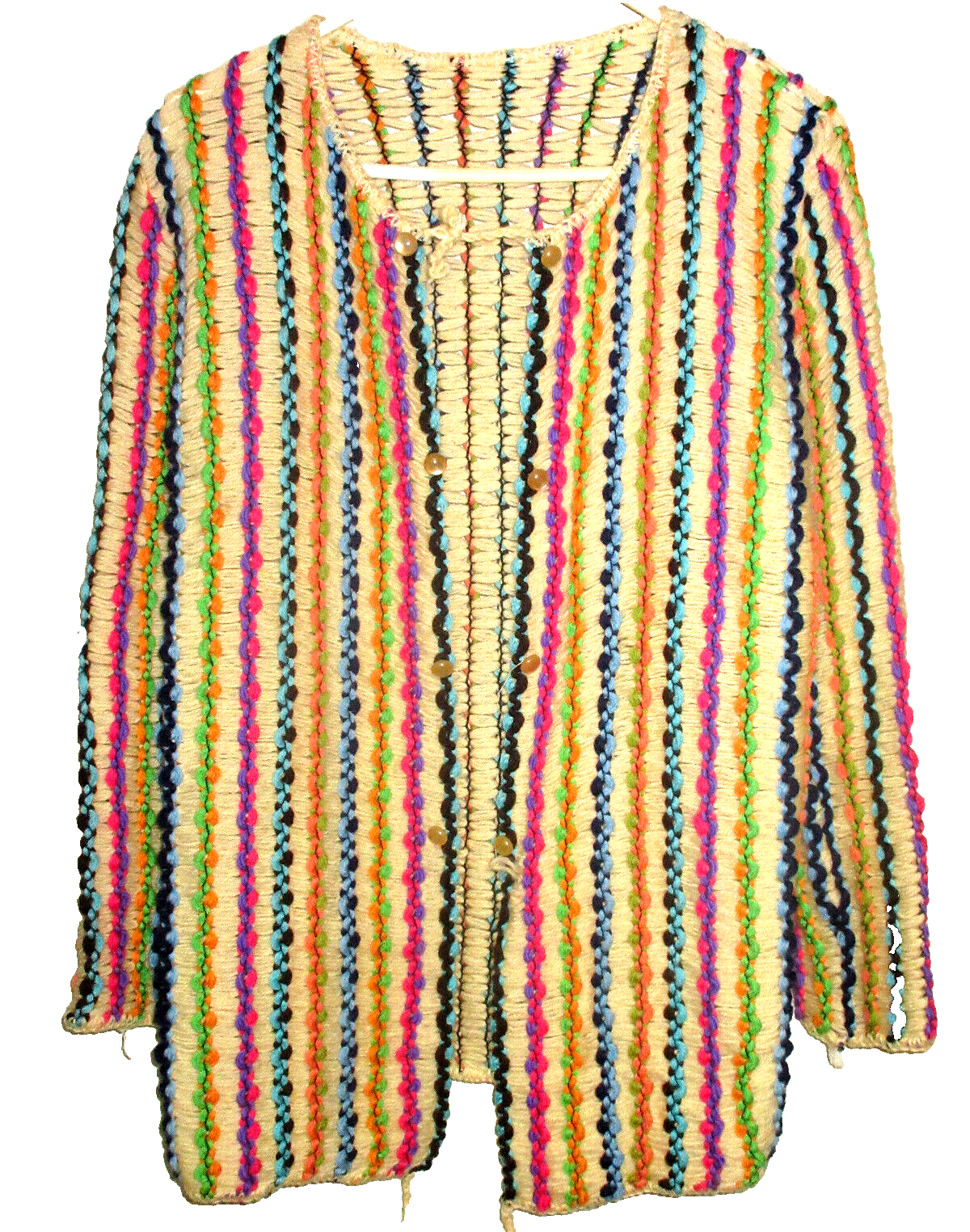 Vintage Hand Knit Open Cardigan~ Cream~ S/M (RK). | eBay Vintage Hand Knit Open Cardigan~ Cream~ S/M (RK). | eBay