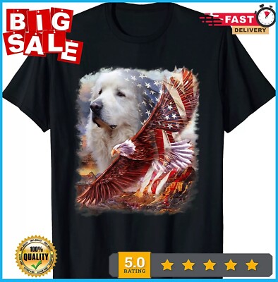 Great Pyrenees American Patriot Design Gift Idea T-Shirt