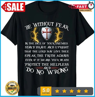 Mens Crusader Knight , Knights Templar Code Tee ,Holy Cross T-Shirt