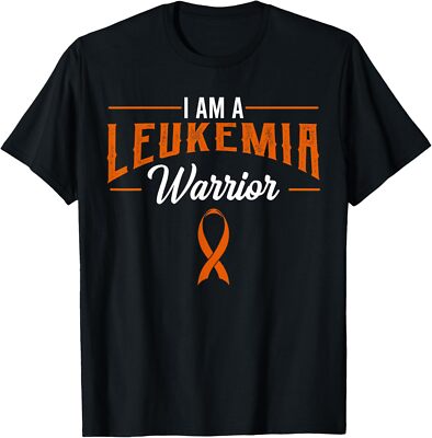 New Limited I Am A Leukemia Warrior Blood Cancer Awareness Orange Ribbon T-Shirt
