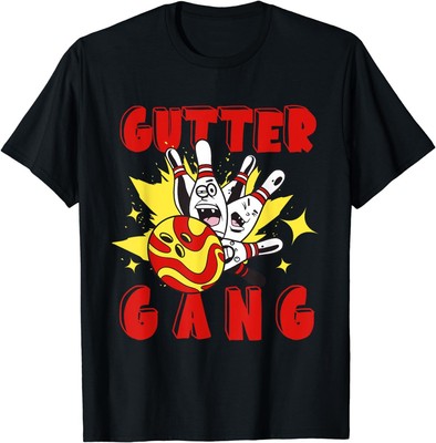 NEW LIMITED Bowling Ball Gutter Gang Game Sport T-Shirt