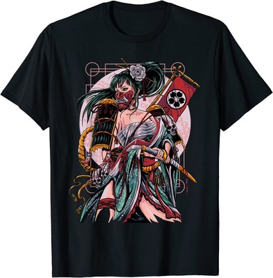 NEW LIMITED Samurai Girl Warrior Oni Cool Design Great Gift Idea T-Shirt S-3XL