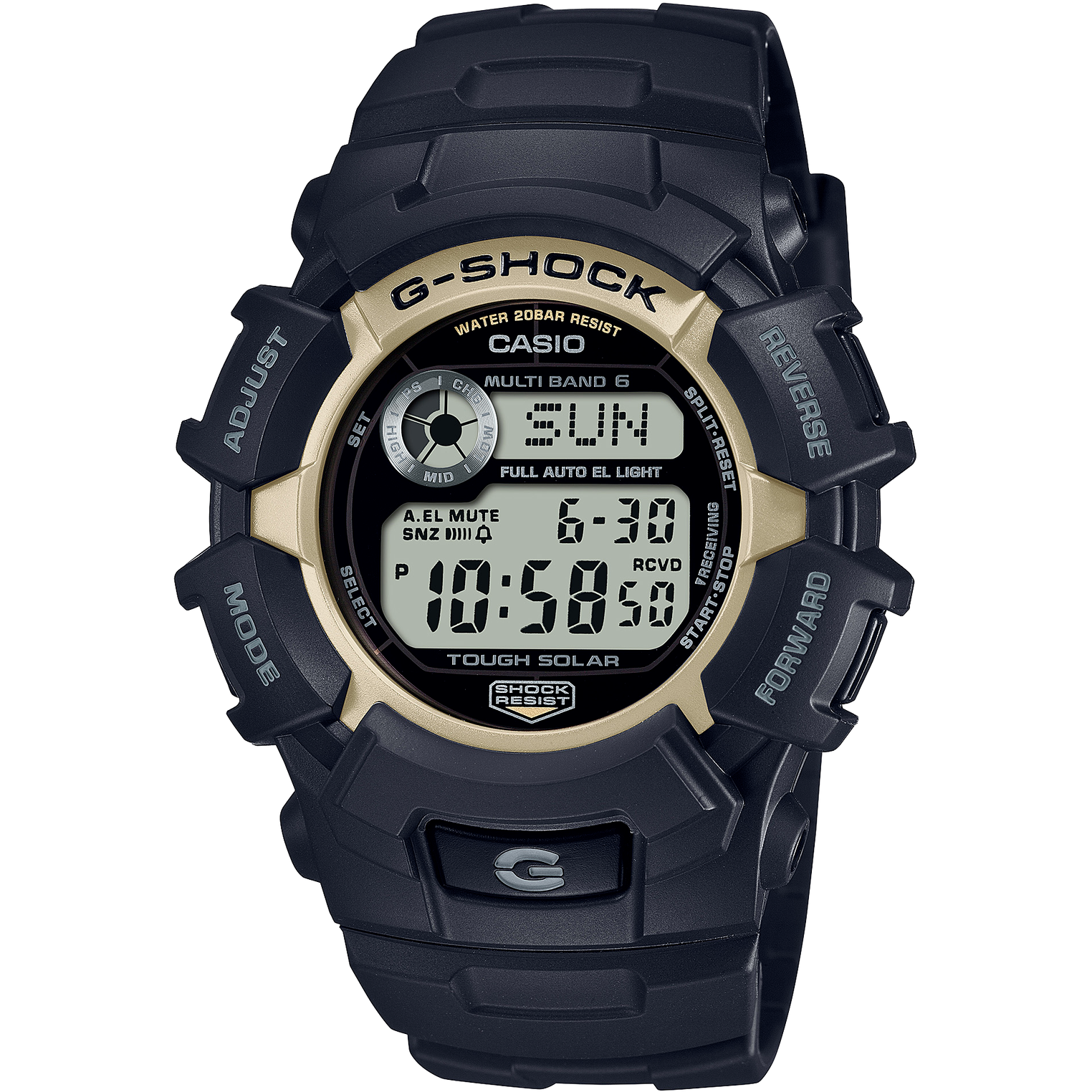 Pre-owned Casio G-shock Gw-2320sf-1b6jr Fire Package 2023 Radio Solar Watch Black Gold